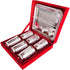Brass 6 Glass set with tray 1.66kg